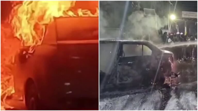 देहरादून में चलती कार बनी आग का गोला, चालक ने कूदकर बचाई जान