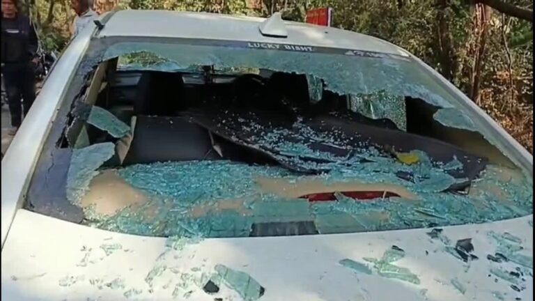 गोलियों की तड़तड़ाहट से दहला कोटाबाग, खड़ी कार पर की गई अंधाधुंध फायरिंग, गांव में दहशत का माहौल