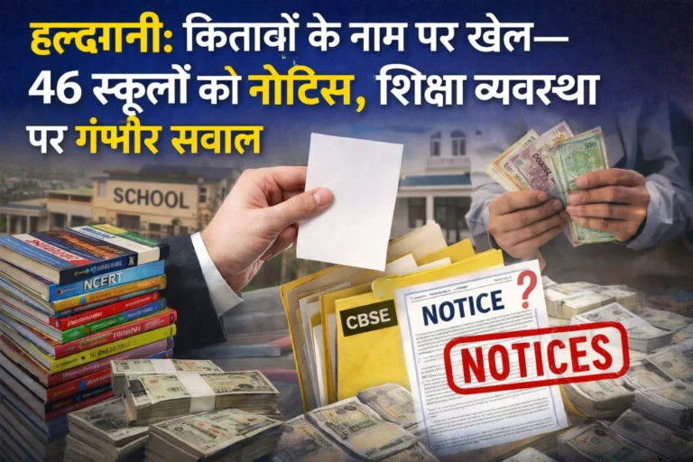 हल्द्वानी: किताबों के नाम पर खेल—46 स्कूलों को नोटिस, शिक्षा व्यवस्था पर गंभीर सवाल