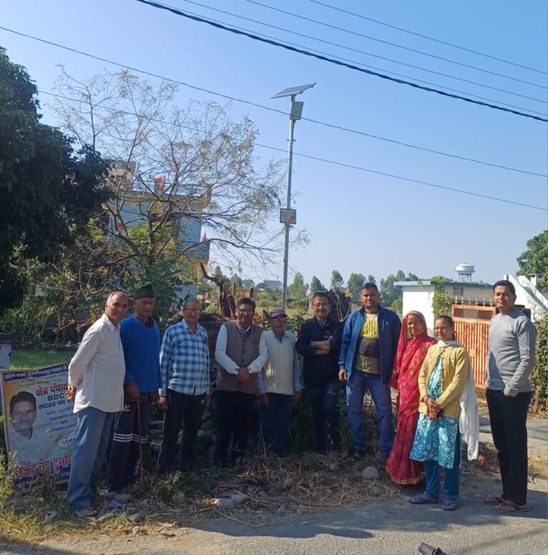 बेरीपड़ाव में क्षेत्र पंचायत निधि से लगी सोलर लाइटें, ग्रामीणों ने जनप्रतिनिधियों का जताया आभार